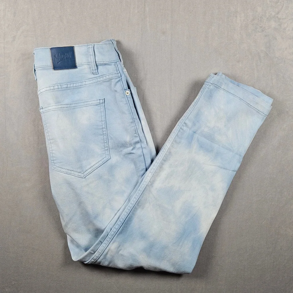 Mugsy Jeans Men 31x30 Funky Fresh's Blue Cloud Wash Stretch Denim FLX8NTDB